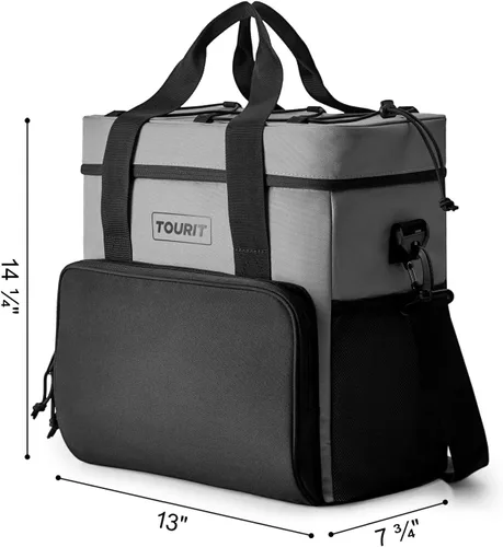Miniatura 7 de TOURIT Bolsa de enfriador suave pequeña aislada, bolsa de enfriador de almuerzo de 24/35/46 latas, caja de hielo, enfriadores portátiles y a prueba