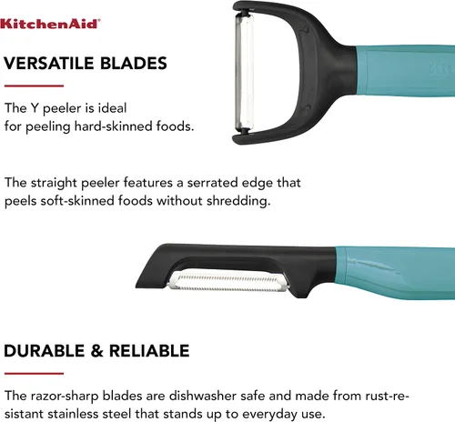 Miniatura 5 de KitchenAid Universal Euro Y Pelador, Juego De 2, Aqua