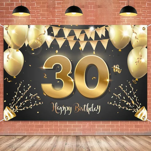 Miniatura 25 de HAMIGAR Fondo de pancarta de feliz cumpleaños número 10 de 6 x 4 pies, decoraciones de cumpleaños de 10 años, suministros de fiesta para niñas