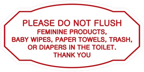Miniatura 49 de Signs ByLITA Letrero de etiqueta victoriana Please Do Not Flush (Lt Gray), pequeño, 1 paquete Gris claro