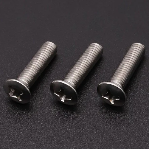 Miniatura 3 de Tornillos de máquina Phillips de cabeza ovalada de 1/4-20 x 1 (30 unidades), acero inoxidable 304 18-8, tornillos de cabeza avellanada elevados