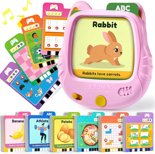 Tarjetas parlantes Lalalark para niños de 3, 4, 5 años, juguetes de aprendizaje para niños con 136 palabras visuales y 64 juegos, juguete educativo