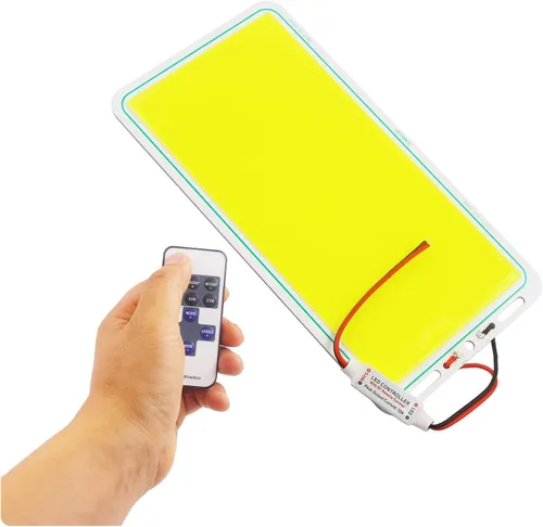 Panel de luz LED COB de CC ultra brillante de 12 V con regulador de intensidad de control remoto, tira de chip de 70 W máximo, módulo LED para Blanco
