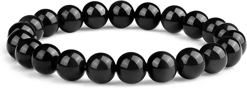 Miniatura 116 de Crystal Vibe Pulseras de cuentas de 0.315 in para mujeres y hombres, pulseras de cristal con piedras preciosas naturales, tamaño elástico ajustable