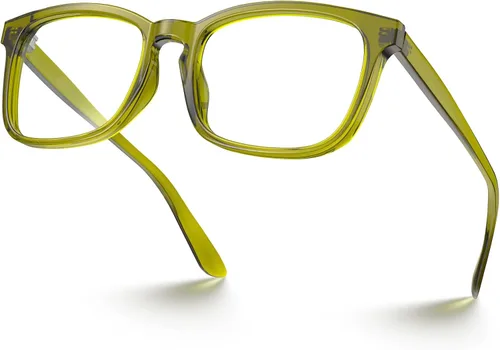 Miniatura 11 de VISOONE - Lentes cuadrados con bloqueo de luz azul y antireflejante para computadora, videojuegos; para mujeres y hombres MONTANA Transparente+azul