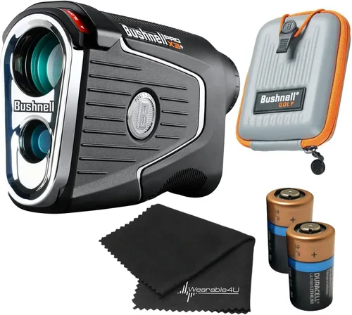Miniatura 5 de Bushnell PRO X3 / Pro X3+ Plus - Telémetro láser avanzado de golf con funda de transporte incluida, mosquetón, paño para lentes y paquete de 4U
