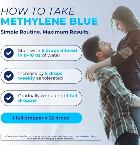 Miniatura 4 de Vital Methylene Blue Drops 1% - Grado farmacéutico azul de metileno para humanos, apoya la energía celular y la función cognitiva, vegano, sin OMG
