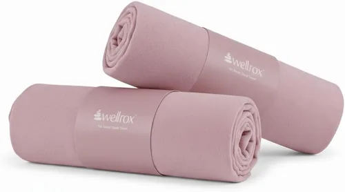 Miniatura 17 de Wellrox Toalla de mano de yoga de microfibra, súper suave, de secado rápido, antideslizante para pilates, gimnasio y entrenamientos