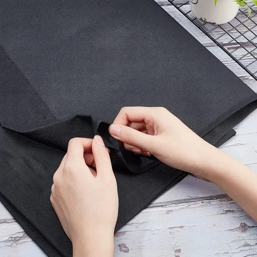 Miniatura 3 de PH PandaHall Tela de repuesto para silla, 44 x 17 pulgadas, silla de playa, silla plegable de tela de lona Oxford negra, accesorios para tumbonas