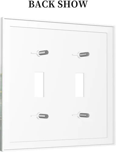 Miniatura 1249 de Placa Decorativa de Pared de Granja Rústica con Cuerno de Madera para Puerta de Granero 1 Banda Duplex Cubiertas de Toma Eléctrica Soltera