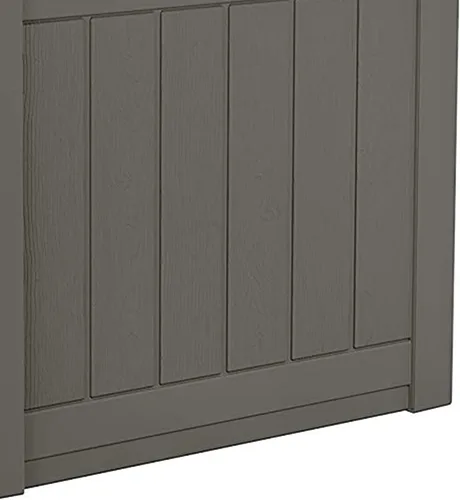 Miniatura 8 de Suncast Caja de almacenamiento pequeña de 22 galones para patio trasero o exterior, con atractivo asiento de banco y tapa reforzada, color piedra