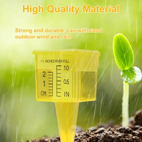 Miniatura 3 de Medidor de lluvia 10, 15 y 20P, para exteriores, calibre de rociador de 1.5 pulgadas, medidor de agua para lluvia con boca ancha, herramienta