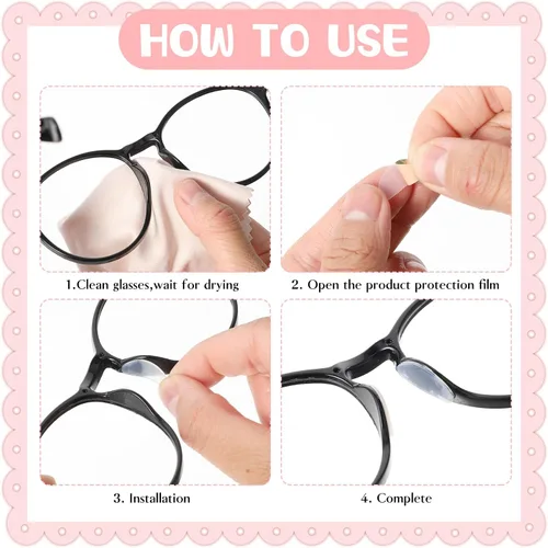 Miniatura 3 de 30 pares de lentes de agarre para la nariz antideslizantes, adhesivos suaves, antideslizantes en forma de D, almohadillas de nariz de silicona