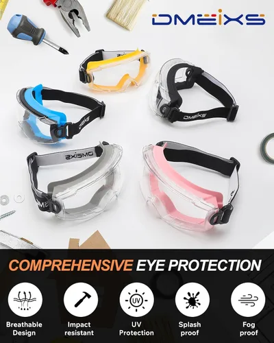 Miniatura 7 de Gafas de seguridad antivaho – Protección ocular certificada ANSI Z87.1 para trabajos de laboratorio de química – 2