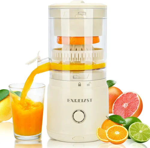 Exprimidor eléctrico de cítricos, exprimidor de naranja recargable con USB-C, exprimidor portátil de jugo de limón para naranjas, lima, pomelo, alto