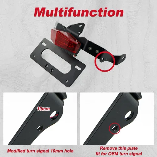 Miniatura 5 de Xitomer Eliminador de guardabarros, organizador de cola compatible con Vulcan S 2015-2025 / Vulcan Café 2018-2025 / Vulcan S ABS 2015-2025 / Vulcan