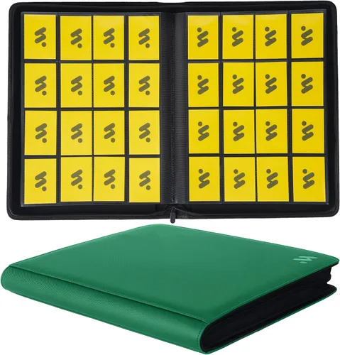 Miniatura 16 de Premium Carpeta de cartas con más de 1000 bolsillos, carpeta de álbum de 16 bolsillos para cartas coleccionables sin anillas, carpeta de bolsillo