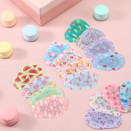 Miniatura 6 de Copkim 100 parches adhesivos para los ojos para niños y niñas, lindo parche para ojos de niños pequeños, colorido y transpirable, parche perezoso