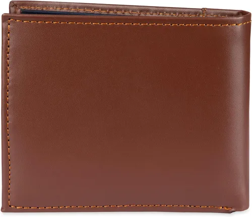 Miniatura 52 de Tommy Hilfiger Cartera de piel auténtica para hombre con ventana de identificación y múltiples ranuras para tarjetas
