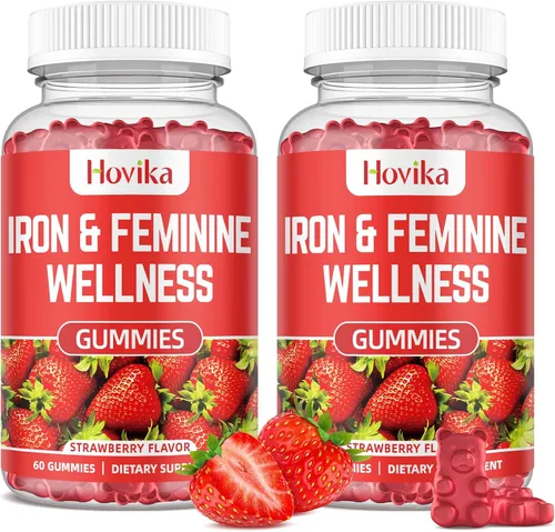 Miniatura 9 de Gomitas de equilibrio de hierro y hormonas para mujeres, suplemento de hierro de 40 mg de anemia con multivitamínico para mujeres, zinc, selenio