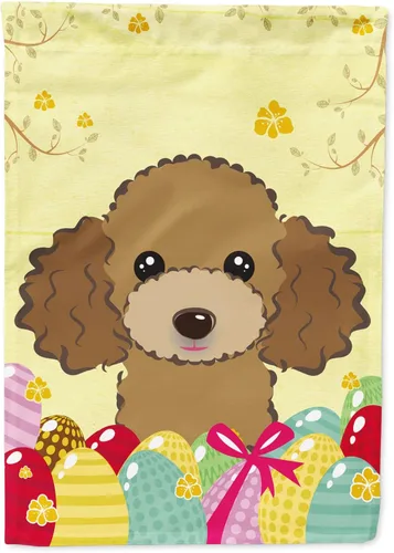 Miniatura 49 de Caroline's Treasures BB1920CHF - Bandera de caza de huevos de Pascua con diseño de bulldog francés, para casa, gran porche, para colgar en la pared