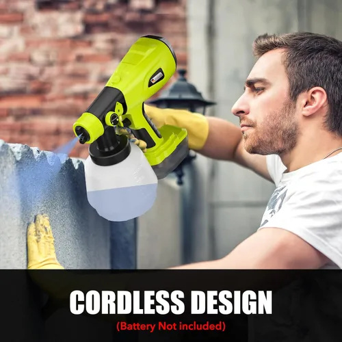 Miniatura 2 de Pulverizador de pintura para batería Ryobi One+ de 18V con contenedor grande de 1000ML, cobertura uniforme, sin obstrucciones, pistola pulverizadora