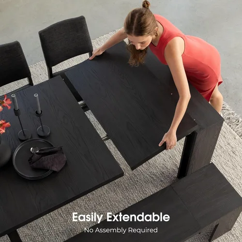 Miniatura 2 de Transformer Table - Mesa de comedor extensible de madera maciza, asientos 2-12, mesa de comedor expandible, muebles que ahorran espacio, muebles