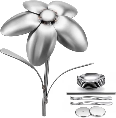Miniatura 10 de Zonon Kit de práctica de soldadura de flores 3D para principiantes, proyecto de soldadura de acero inoxidable 201, cupones de cosas de arte de metal