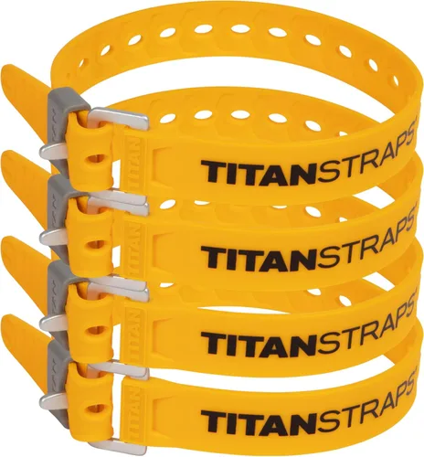 Miniatura 10 de Titan Utility Straps - Correas de tensión fáciles de usar y fiables para asegurar bicicletas y motocicletas, esquís, mangueras de jardín, Verde lima