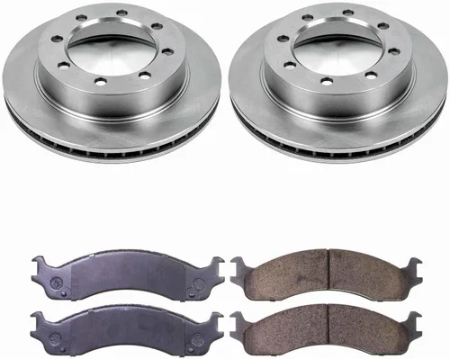 Miniatura 2 de Callahan Brake Parts Kit de freno delantero para Ford F-250 F-350 4X4 4WD Rotores de freno de repuesto y pastillas metálicas