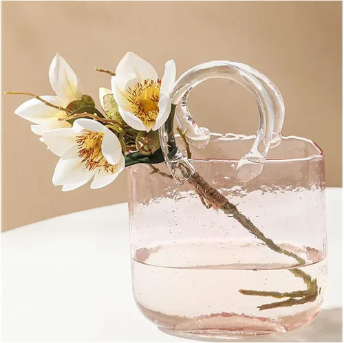 Miniatura 9 de Jarrón de flores, florero de vidrio soplado a mano para flores, florero único, único para centros de mesa, decoración de mesa, decoración de boda