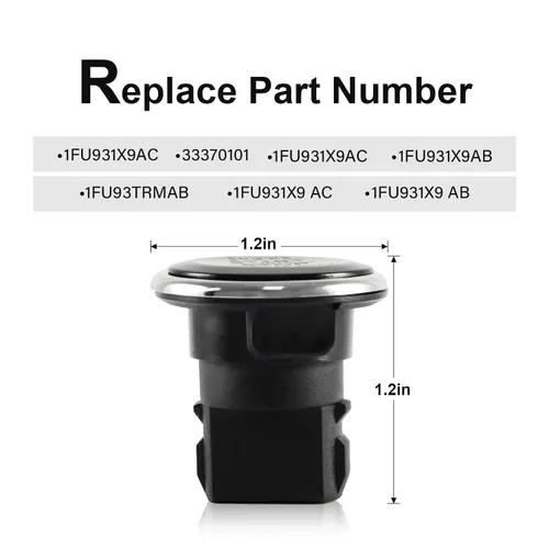 Miniatura 3 de FUSCH Interruptor de Botón de Arranque y Parada del Motor con Encendido sin Llave Compatible con Chrysler 300 / Town & Country, Dodge