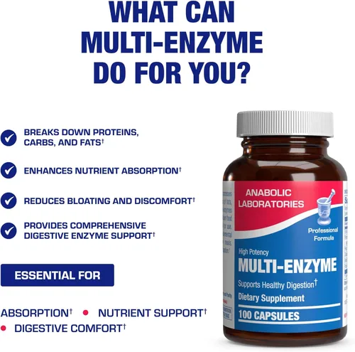 Miniatura 5 de Enzimas multidigestivas con suplemento de bilis de buey - Suplemento de digestión de fuerza clínica con enzimas pancreáticas pancreáticas