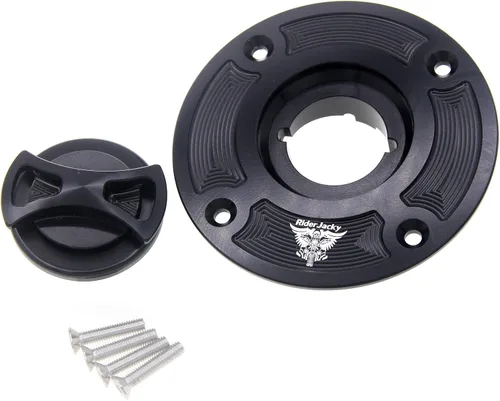 Miniatura 5 de Tapa de tanque de combustible sin llave para Suzuki HAYABUSA GSXR 1300 1999-2007, SV650/SV650S 1992-2002, GSXR600 1997-2003, GSXR750 1996-2003, Negro