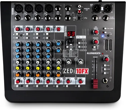 Miniatura 4 de Allen & Heath ZEDi-10FX - Mezclador de audio híbrido compacto/interfaz USB 4x4 con 61 efectos de calidad de estudio (AH-ZEDi-10FX), Negro