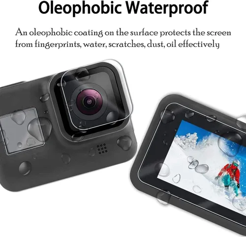 Miniatura 3 de PCTC 9 protectores de pantalla de Hero 12, 11, 10, 9, compatibles con Go Pro Hero 12/Hero 11/Hero 10/Hero 9, negro, 9 paquetes de protectores