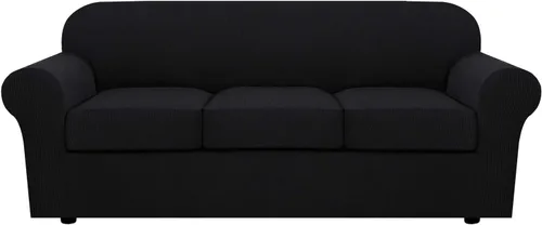Miniatura 136 de H.VERSAILTEX - 3 fundas de sofá elásticas para 2 cojines de sofá. Fundas para muebles de sala de estar (funda base más 2 fundas de cojín de asiento)