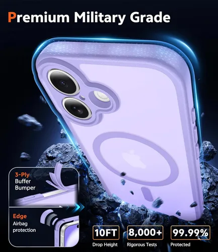 Miniatura 1434 de FNTCASE Funda para iPhone 13 Pro-Max: Fundas magnéticas transparentes compatibles con Magsafe Slim anti amarillamiento protección contra caídas