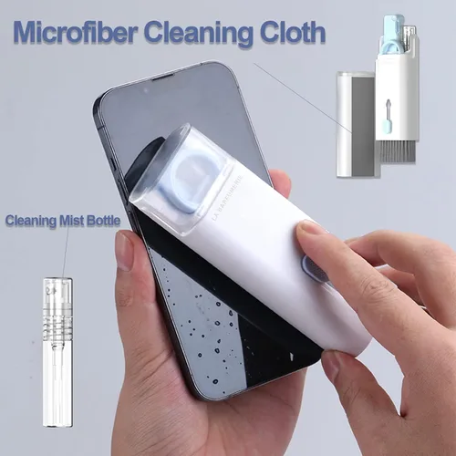 Miniatura 4 de Kit limpiador de electrónica. Cepillo para teclado, herramienta de limpieza de Airpod, limpiador de pantalla de teléfono. para computadoras