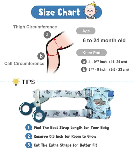Miniatura 5 de (2 generación) Rodilleras para gatear con certificado CPSIA, cómodas, unisex, para niños pequeños y bebés que gatean (2 pares)
