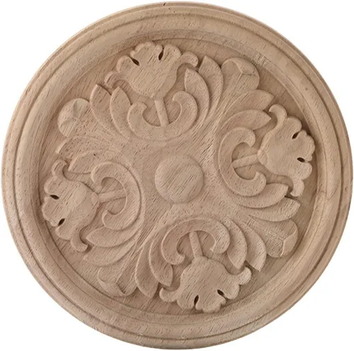 Miniatura 22 de Aplique de esquina tallada en madera para muebles del hogar, puerta, gabinete, decoración sin pintar, muebles tallados apliques onlays
