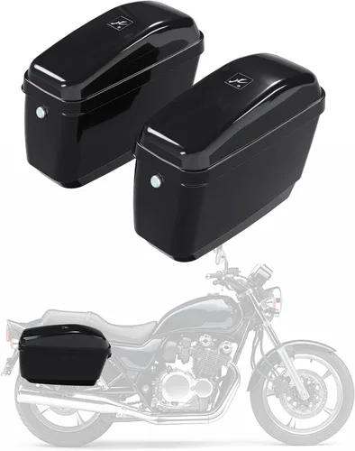 Miniatura 18 de ECOTRIC - Alforjas rígidas extendidas de 5 pulgadas para maletero, compatibles con todos los modelos Harley Davidson Road King Glide Softail Touring