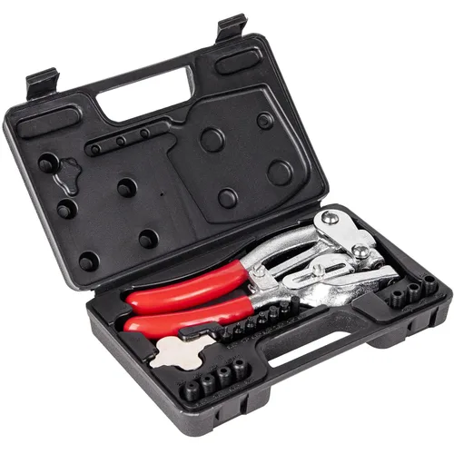 Miniatura 9 de Juego de herramientas para perforar agujeros de metal, perforadora profesional resistente para metal, mano de 3/32 a 9/32 pulgadas para chapa