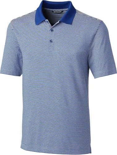 Miniatura 2 de Cutter & Buck Polo Drytec Forge Tonal Stripe UPF 50 que absorbe la humedad para hombre
