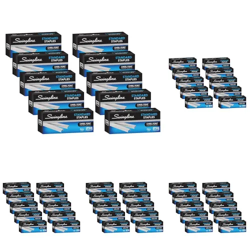Miniatura 8 de Swingline® Grapas estándar, 1/4 ", tira completa, caja de 5,000