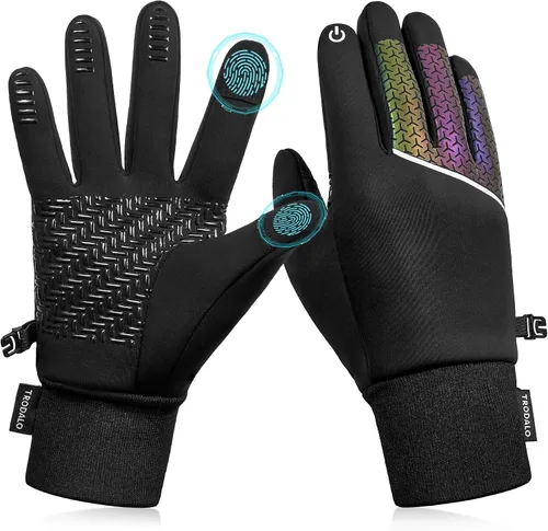 Guantes cálidos de invierno para niños y niñas, para pantalla táctil, antideslizantes, para clima frío, guantes de ciclismo para deportes al aire