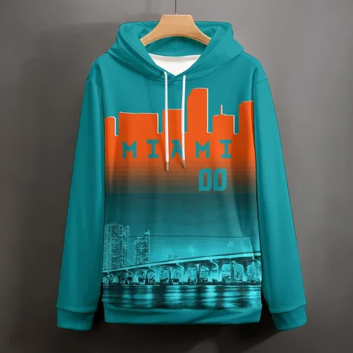 Miniatura 105 de Custom Football Hoodies City Night Skyline Personalized Sweatshirt Name Number Fan Gift Pullover for Men Women Youth