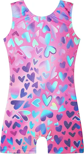 EQSJIU Leotardos de gimnasia para niñas y niños, diseño de mosaico de arco iris, sirena, mariposa, estrellas, leopardo, galaxia, teñido anudado,