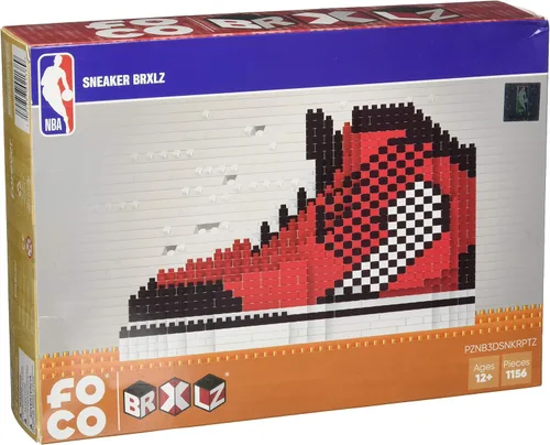 FOCO - NBA 3D BRXLZ - Bloques para construir un tenis con los colores de tu equipo favorito de la NBA