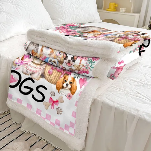 Miniatura 3 de Manta para Perros Cachorro Felpa Regalo para Niñas Mujeres Niños Perros Animales Amante Mantas Cómodas Ligeras Lindos Cachorros Mascota Sábana Suave